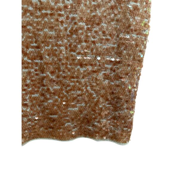 BCBG Maxazria Medium Sequined Brown Short Sleeve Dress - Picture 6 of 7